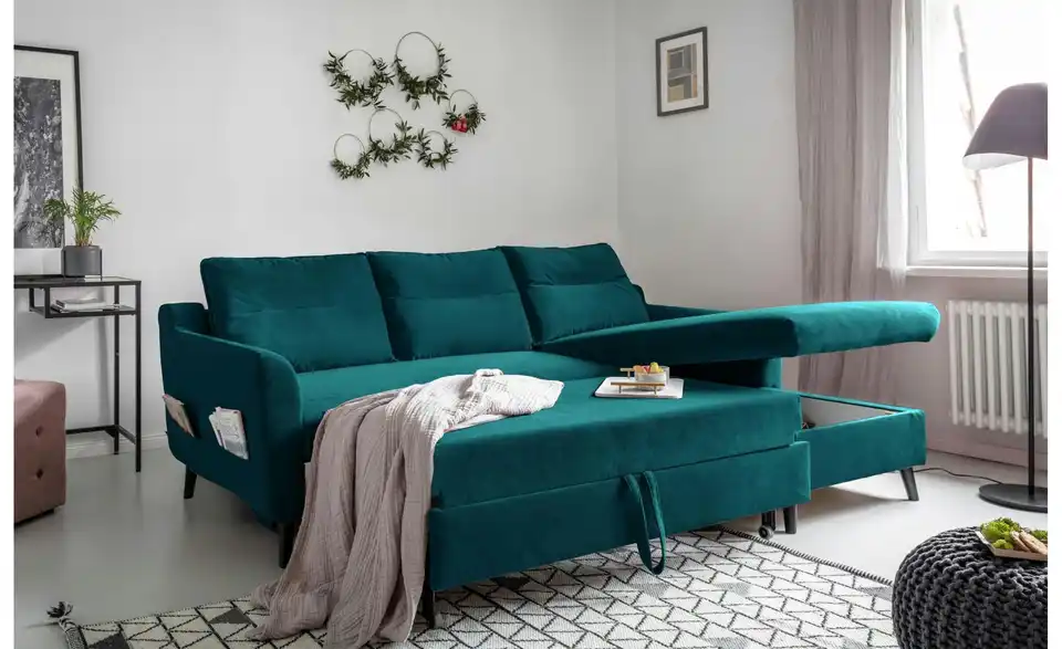 Miuform Ecksofa Stylish Stan mit Schlaffunktion, Funktionsansicht