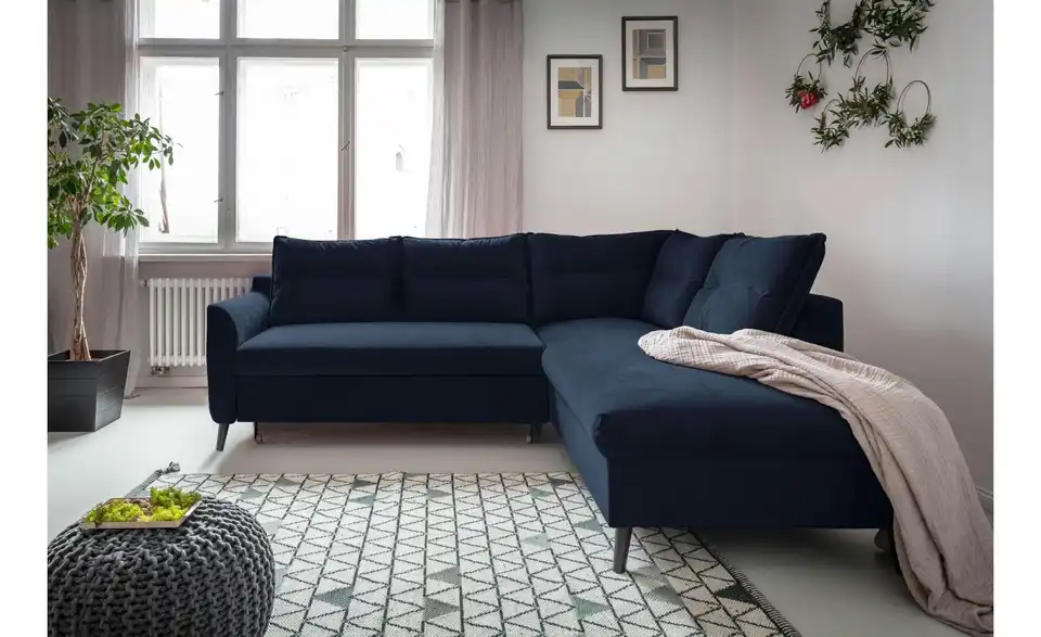 Miuform Ecksofa Stylish Stan mit Schlaffunktion, in Wohnsituation