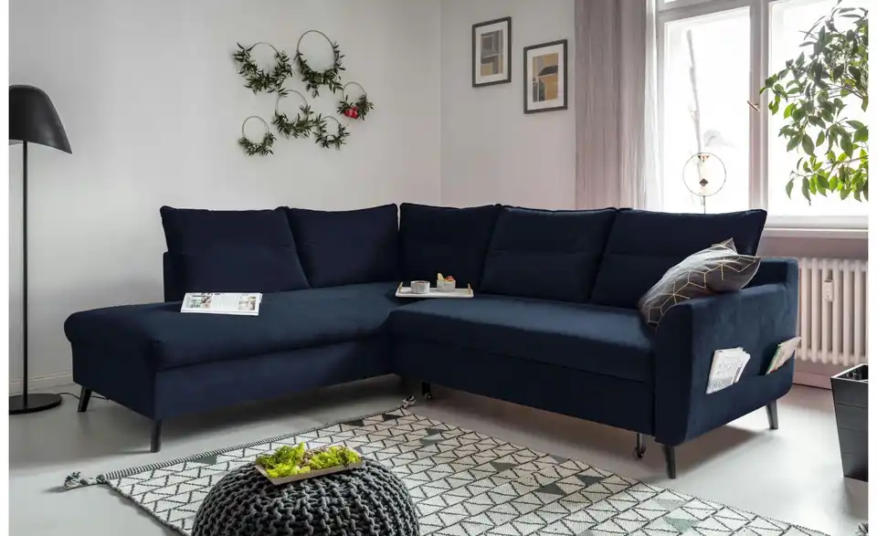 Miuform Ecksofa Stylish Stan mit Schlaffunktion, in Wohnsituation