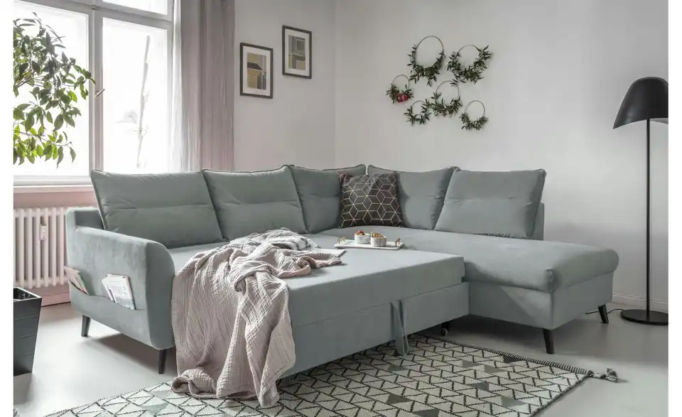 Miuform Ecksofa Stylish Stan mit Schlaffunktion, Funktionsansicht
