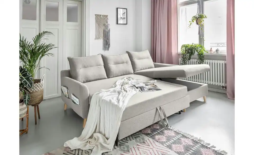 Miuform Ecksofa Stylish Stan mit Schlaffunktion, Funktionsansicht