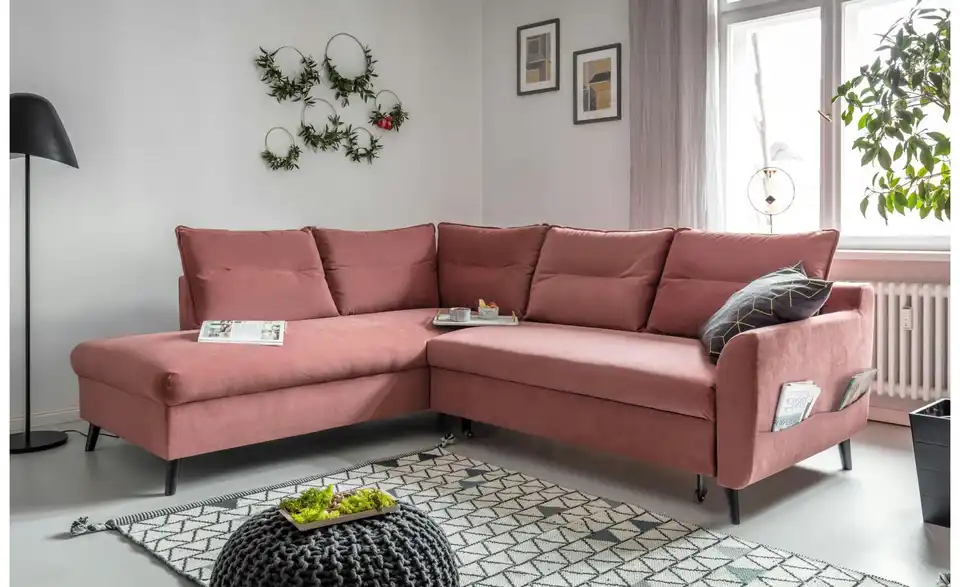 Miuform Ecksofa Stylish Stan mit Schlaffunktion, in Wohnsituation