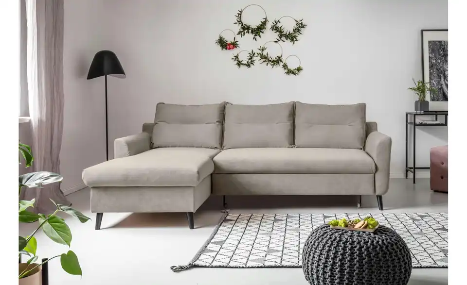 Miuform Ecksofa Stylish Stan mit Schlaffunktion, in Wohnsituation