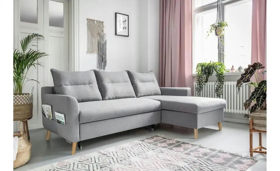 Miuform Ecksofa Stylish Stan mit Schlaffunktion, in Wohnsituation