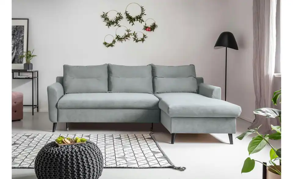 Miuform Ecksofa Stylish Stan mit Schlaffunktion, in Wohnsituation