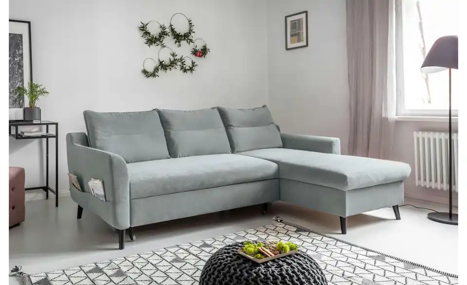 Miuform Ecksofa Stylish Stan mit Schlaffunktion, in Wohnsituation