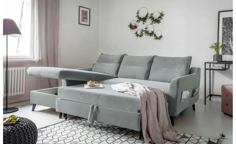 Miuform Ecksofa Stylish Stan mit Schlaffunktion, Funktionsansicht