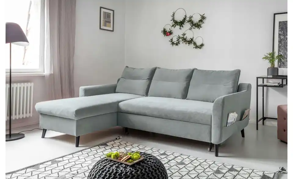 Miuform Ecksofa Stylish Stan mit Schlaffunktion, in Wohnsituation
