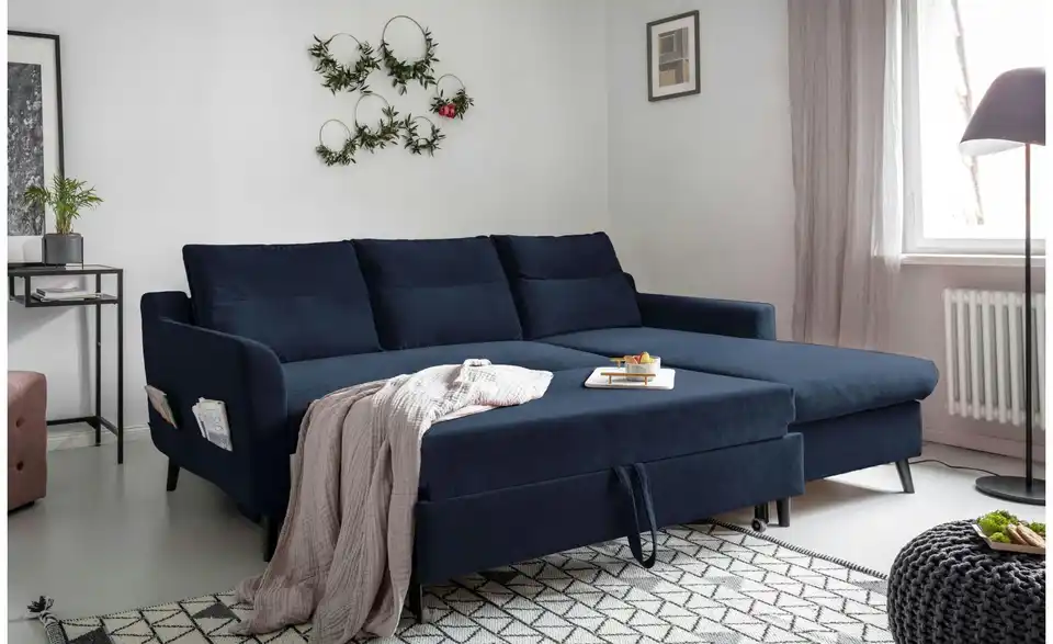 Miuform Ecksofa Stylish Stan mit Schlaffunktion, in Wohnsituation