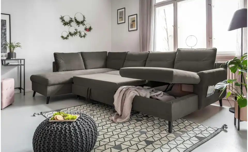 Miuform Wohnlandschaft Stylish Stan mit Schlaffunktion, Funktionsansicht