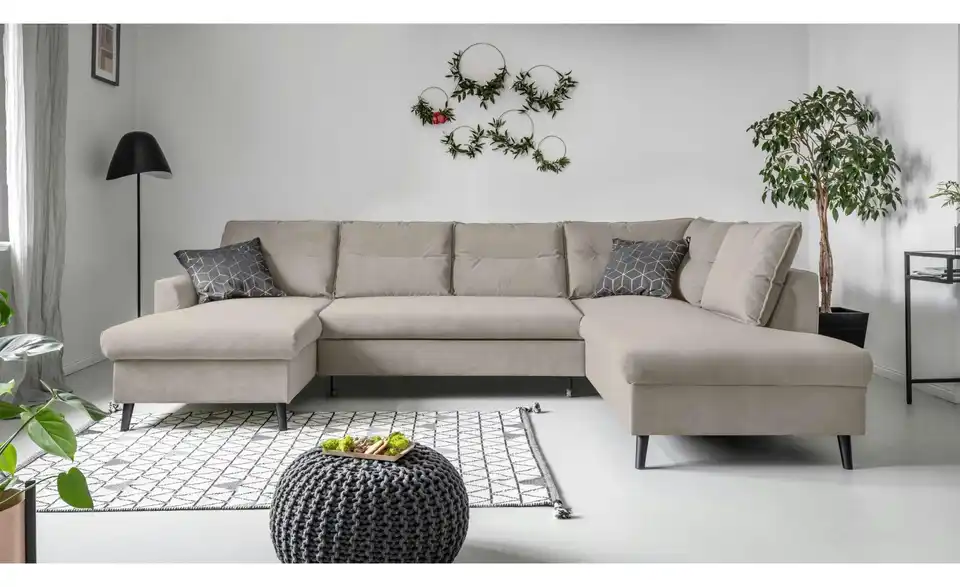 Miuform Wohnlandschaft Stylish Stan mit Schlaffunktion, in Wohnsituation