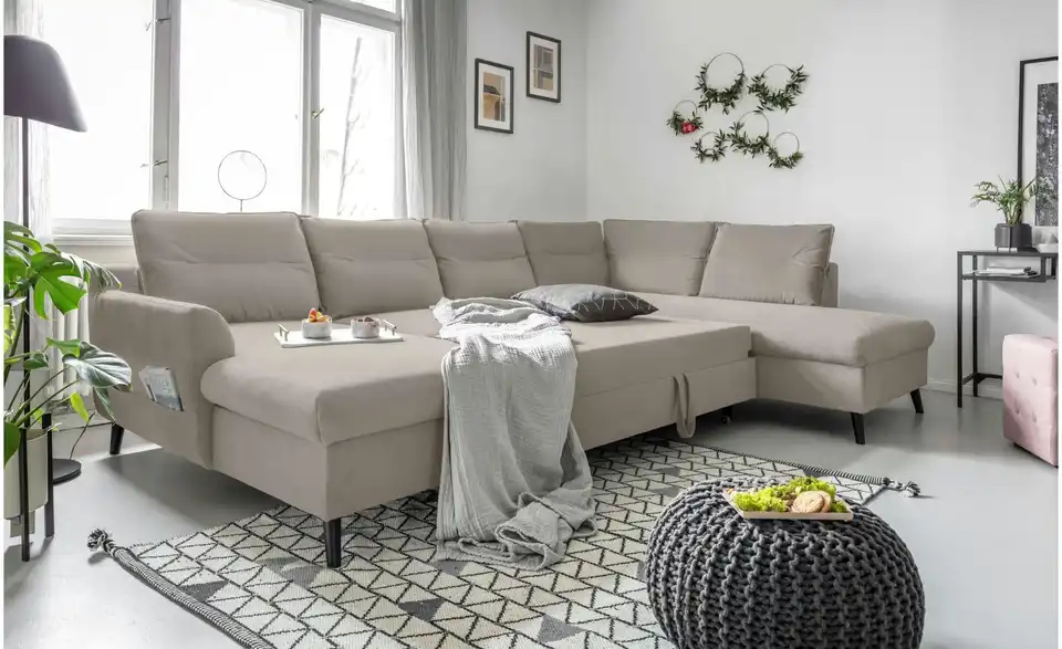 Miuform Wohnlandschaft Stylish Stan mit Schlaffunktion, in Wohnsituation