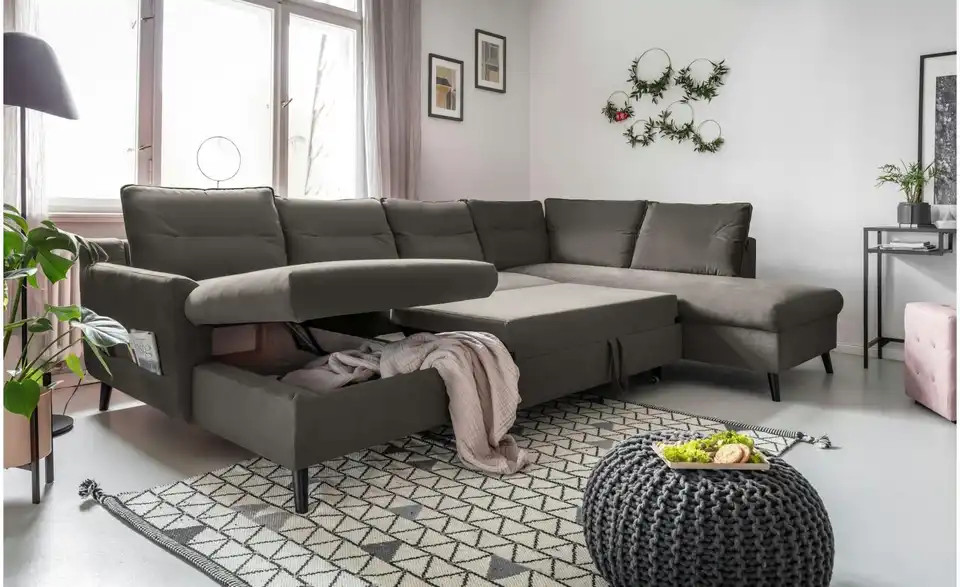 Miuform Wohnlandschaft Stylish Stan mit Schlaffunktion, Funktionsansicht