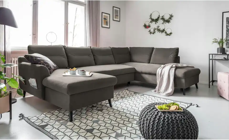 Miuform Wohnlandschaft Stylish Stan mit Schlaffunktion, in Wohnsituation