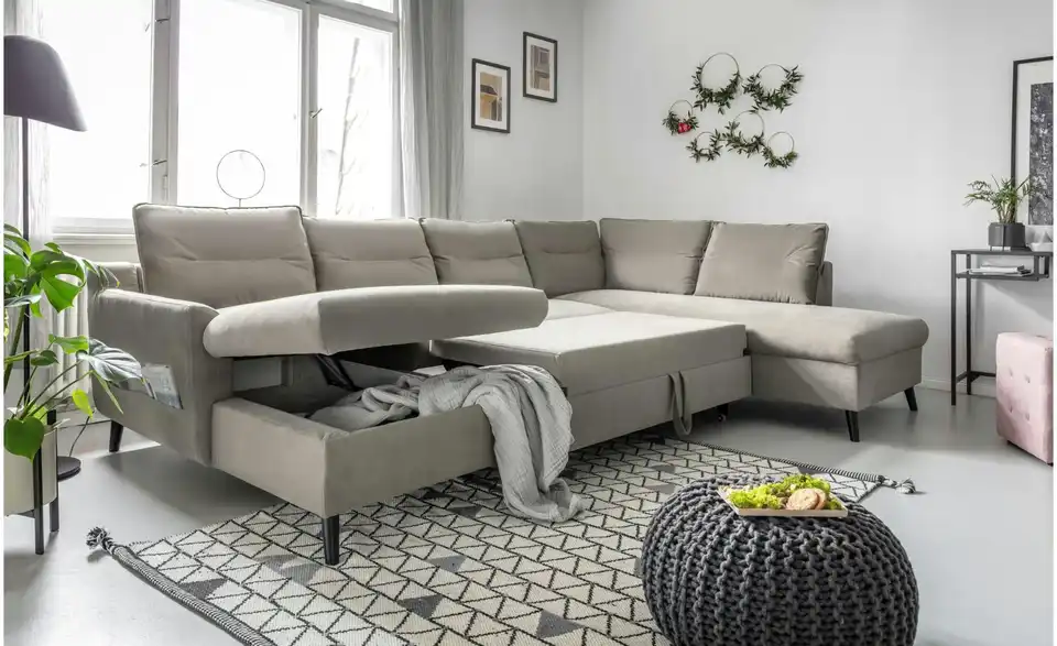 Miuform Wohnlandschaft Stylish Stan mit Schlaffunktion, Funktionsansicht
