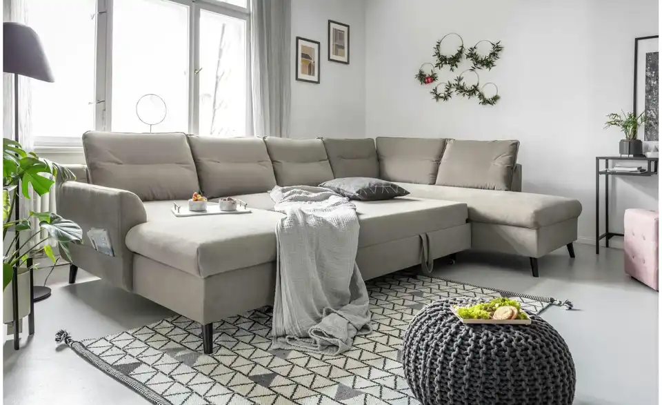 Miuform Wohnlandschaft Stylish Stan mit Schlaffunktion, in Wohnsituation