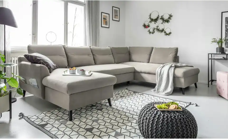 Miuform Wohnlandschaft Stylish Stan mit Schlaffunktion, in Wohnsituation
