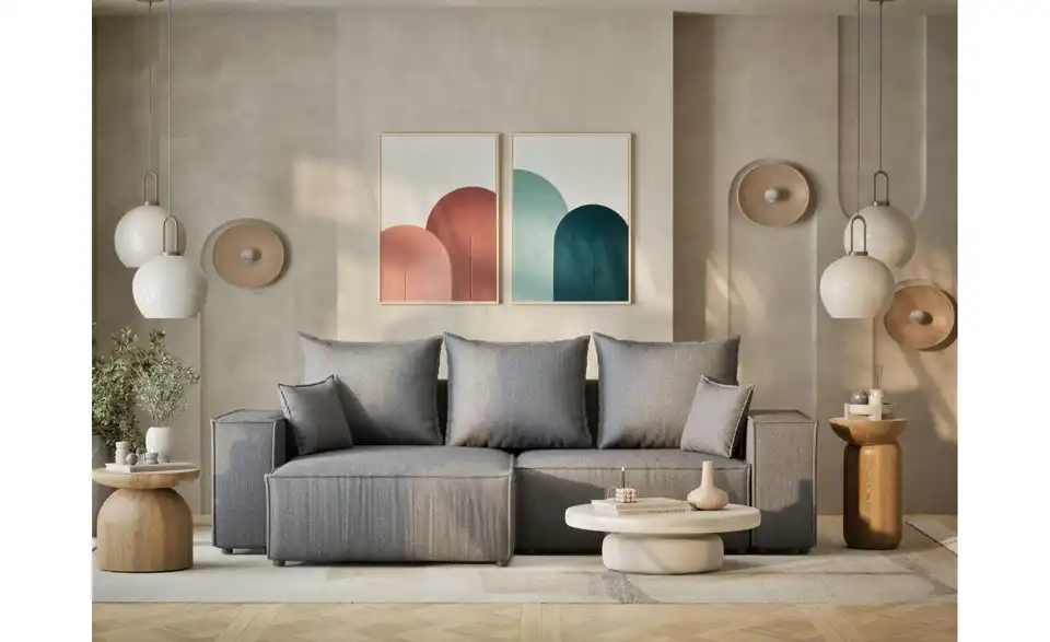 Ecksofa, in Wohnsituation