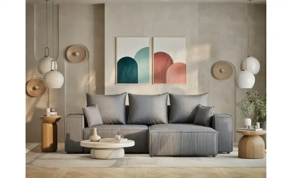 Ecksofa, in Wohnsituation