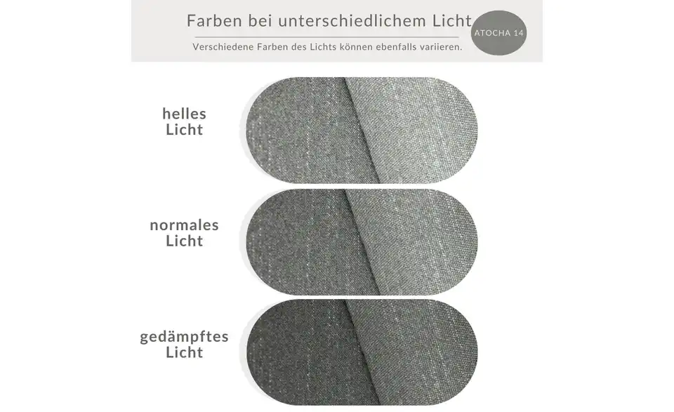 Ecksofa, Bild mit Text