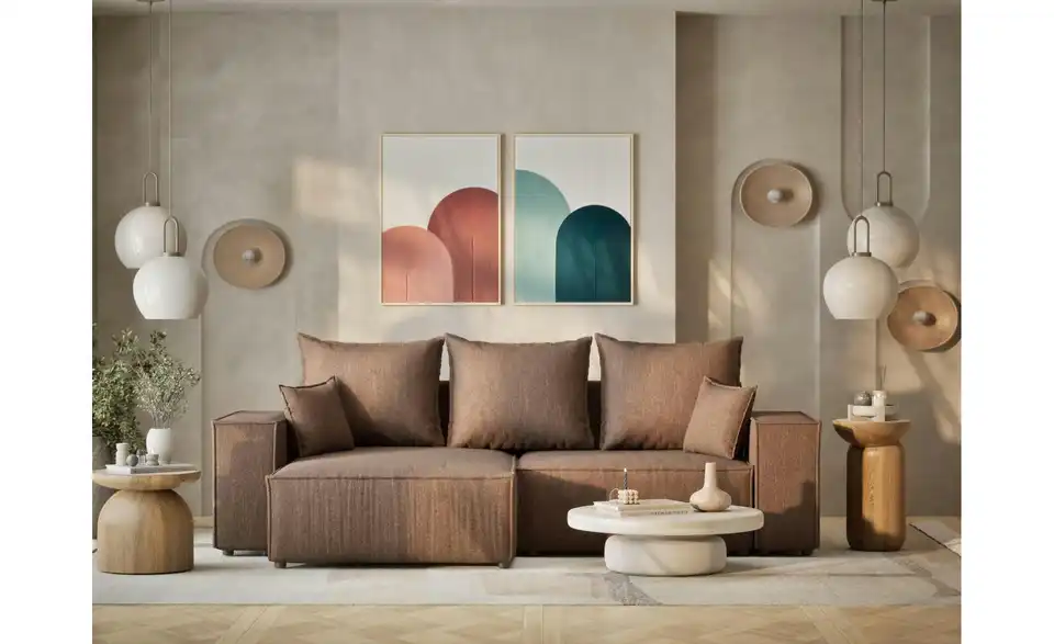 Ecksofa, in Wohnsituation