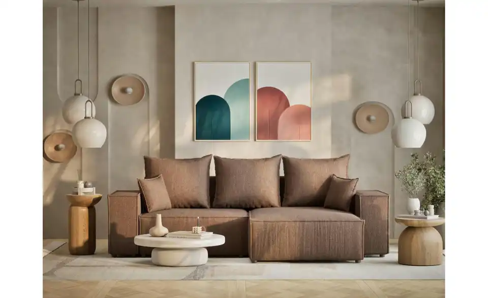 Ecksofa, in Wohnsituation