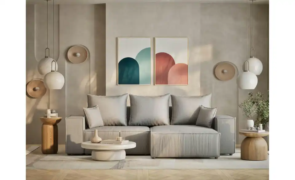 Ecksofa, in Wohnsituation