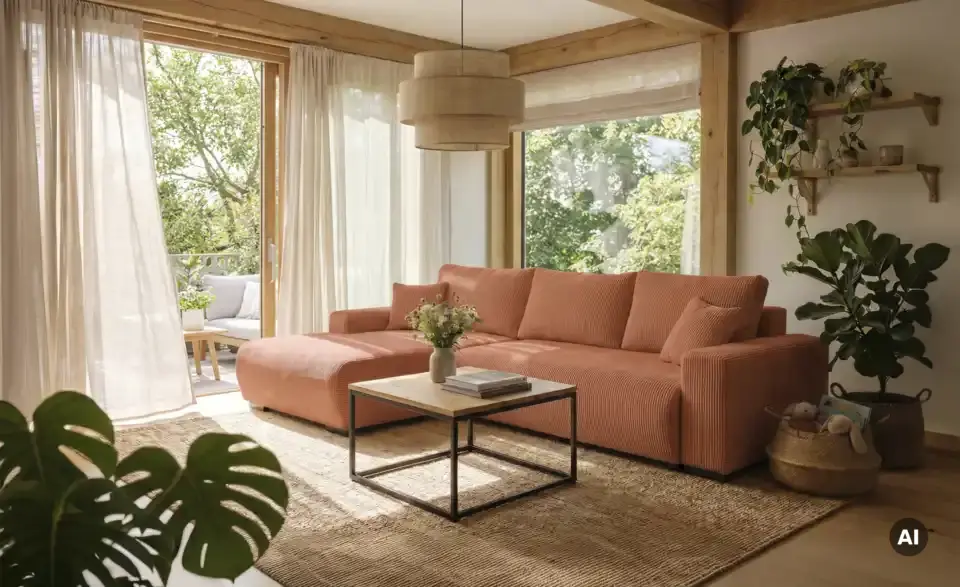 smart Ecksofa Nelly mit Schlaffunktion, in Wohnsituation