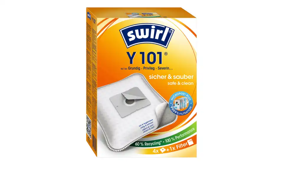 SWIRL Staubsaugertüte Y 101 MicroPor Plus, Frontansicht