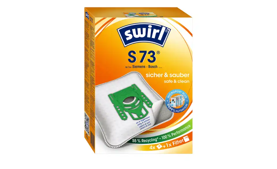 SWIRL Staubsaugertüte S 73 MicroPor Plus, Frontansicht