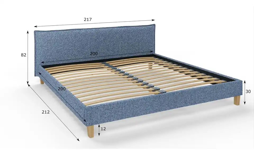 S-STYLE Polsterbett Gabriella, Bemaßung