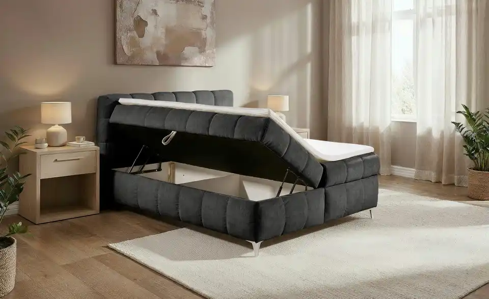Boxbett mit Bettkasten, in Wohnsituation