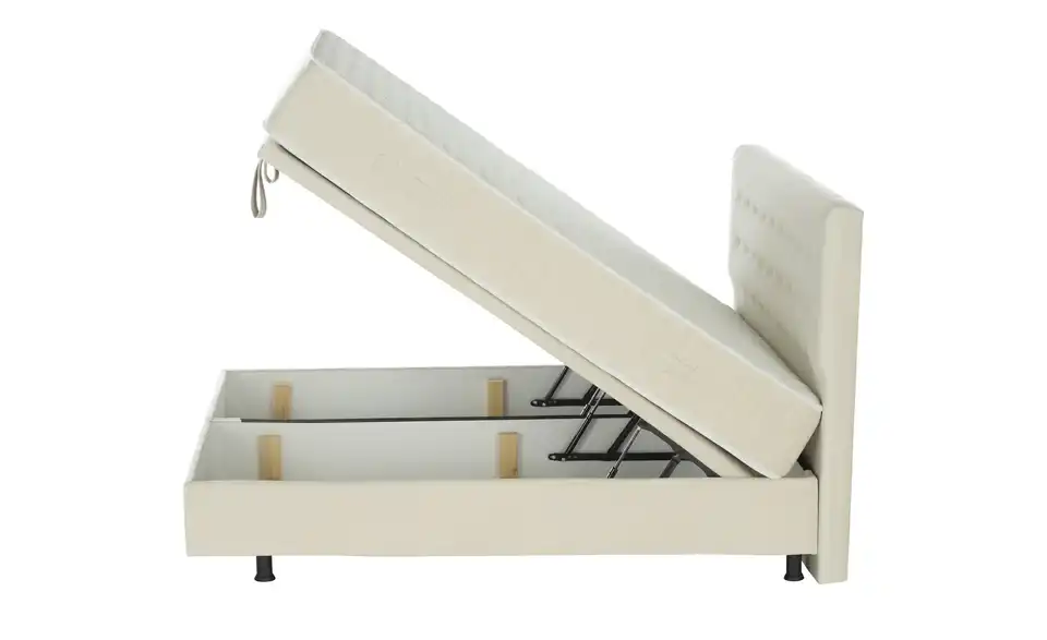 Polsterbett mit Stauraum, geöffnet