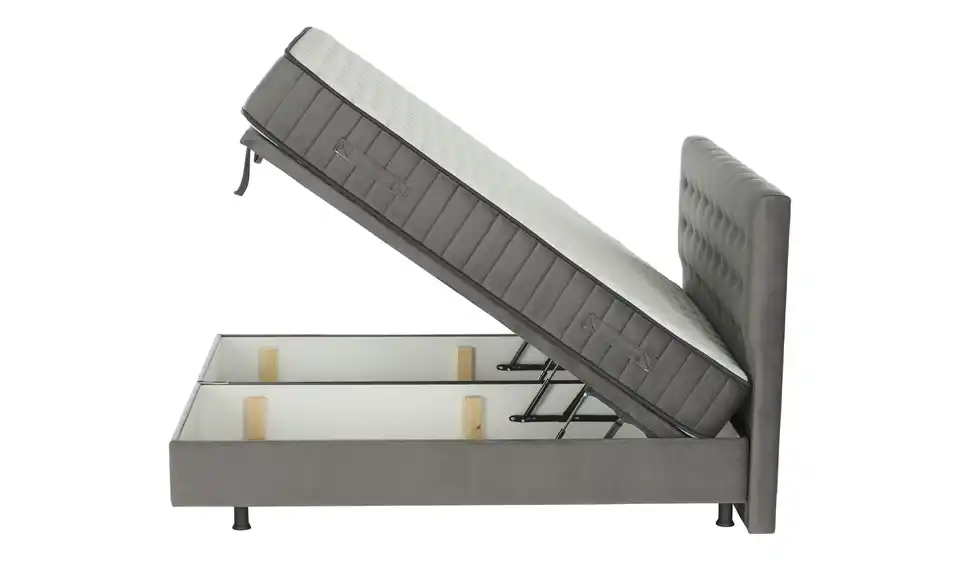 Polsterbett mit Stauraum, geöffnet