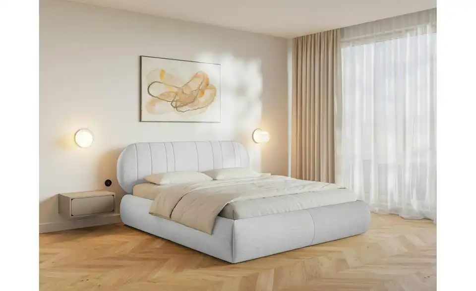 Selsey Polsterbett BK 140x200Hellgrau, in Wohnsituation