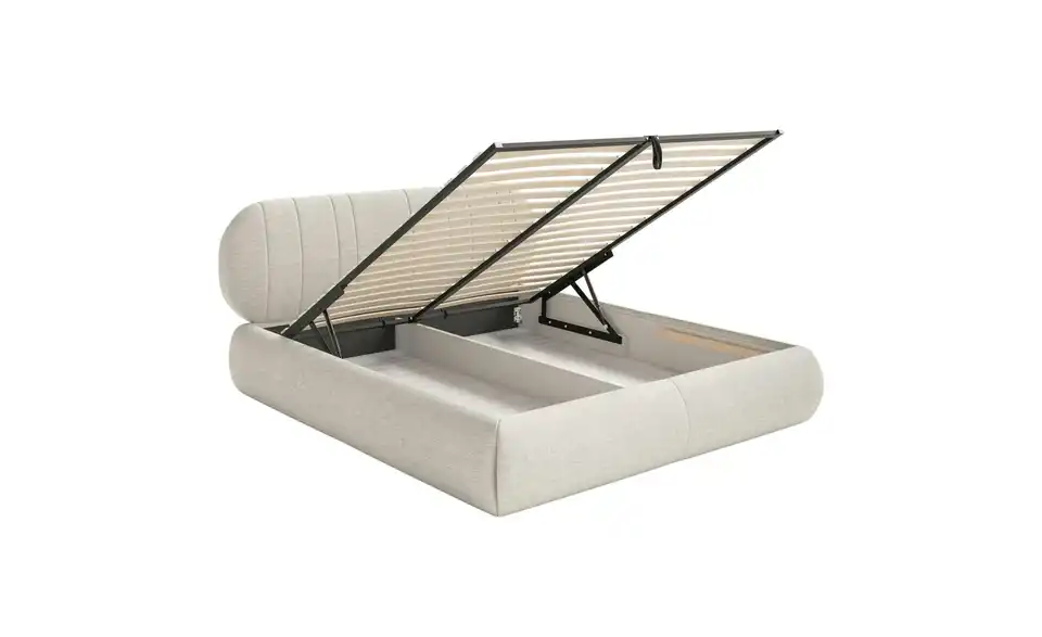 Selsey Polsterbett BK 140x200 Creme, Funktionsansicht