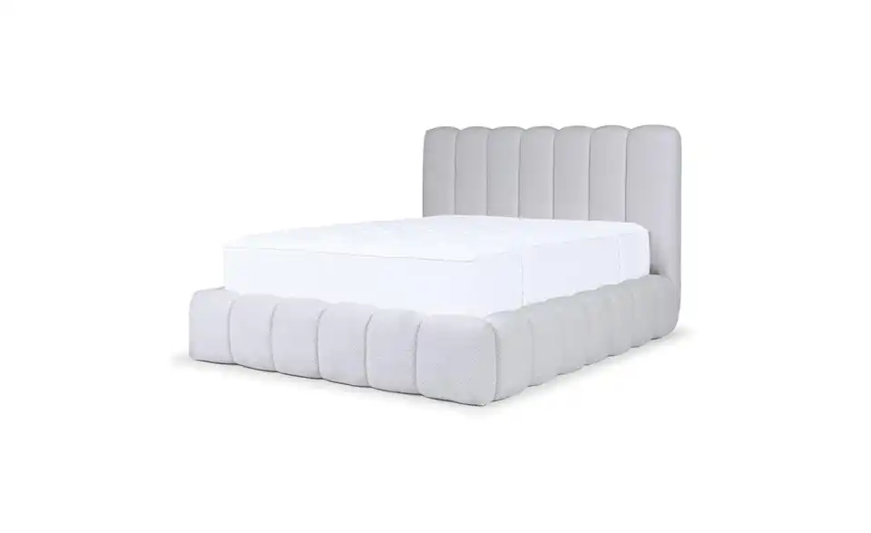 Selsey Polsterbett BK 160x200Hellgrau mit Bettkasten