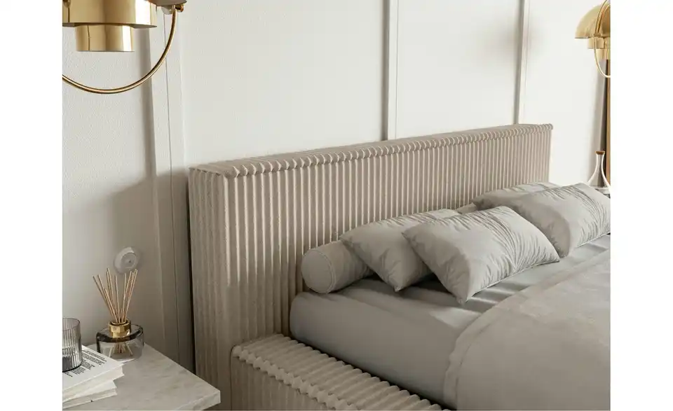 Selsey Polsterbett BK 180x200 D.beige mit Bettkasten, in Wohnsituation