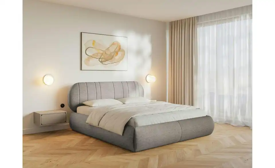 Selsey Polsterbett BK 140x200 Greige, in Wohnsituation