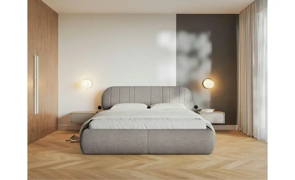 Selsey Polsterbett BK 140x200 Greige, in Wohnsituation