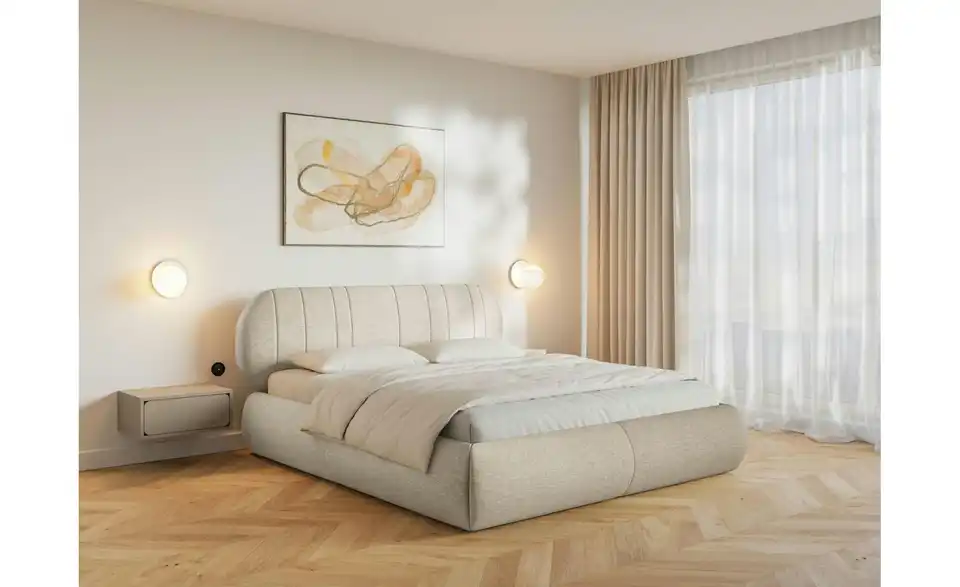 Selsey Polsterbett 140x200 Beige, in Wohnsituation