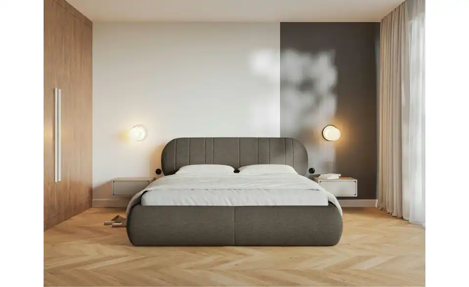 Selsey Polsterbett BK 140x200 Braun, in Wohnsituation