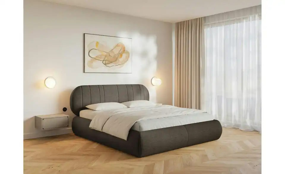 Selsey Polsterbett BK 140x200 Braun, in Wohnsituation