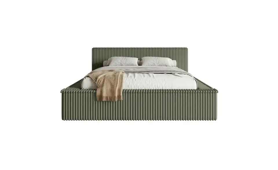 Selsey Polsterbett BK 160x200 Khaki mit Bettkasten