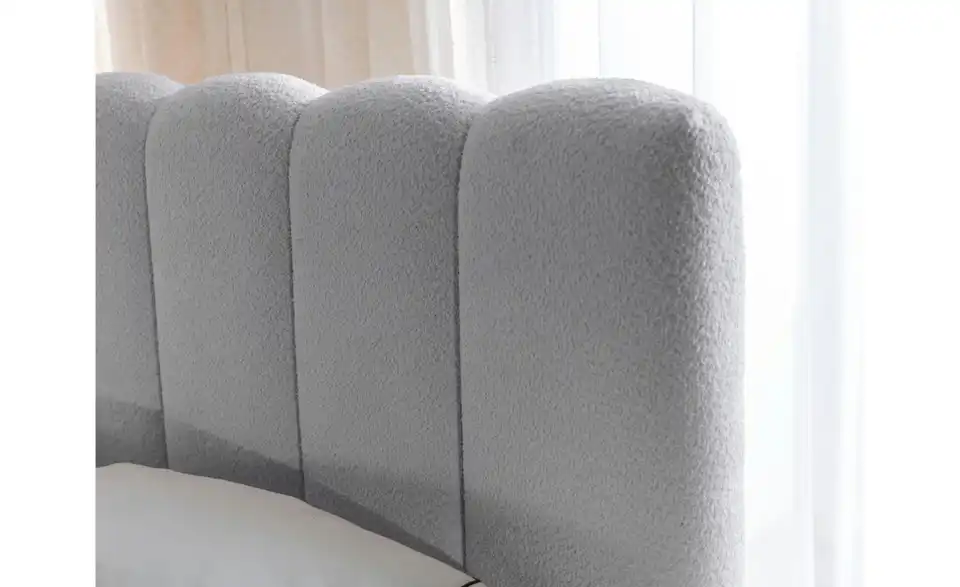 Selsey Polsterbett BK 180x200Hellgrau mit Bettkasten, in Wohnsituation