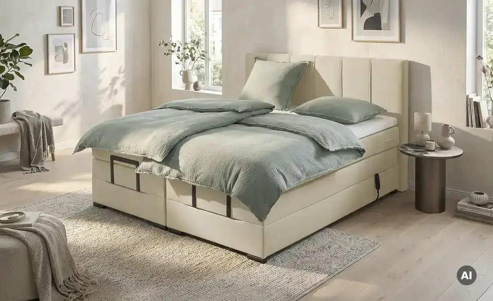Motor-Boxspringbett, in Wohnsituation