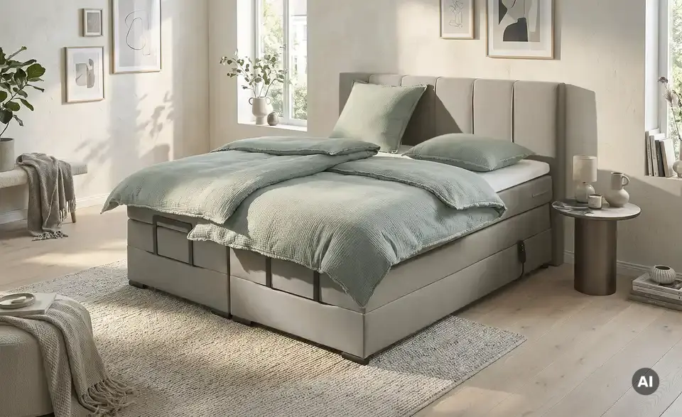 Motor-Boxspringbett, in Wohnsituation