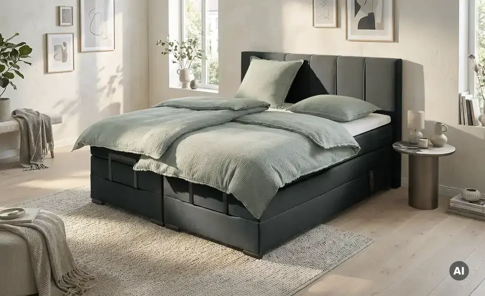 Motor-Boxspringbett, in Wohnsituation