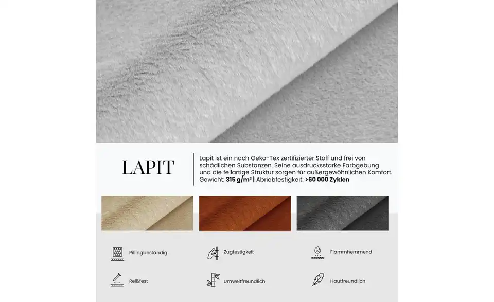 Polsterbett mit Lattenrost, Bild mit Text