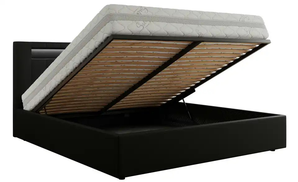 Polsterbett mit Bettkasten, Funktionsansicht